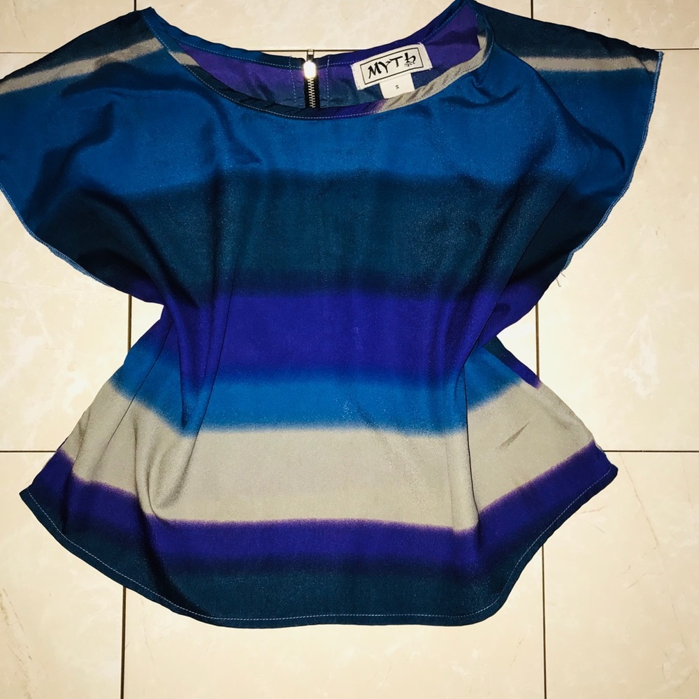 Purple Blue stripped blouse